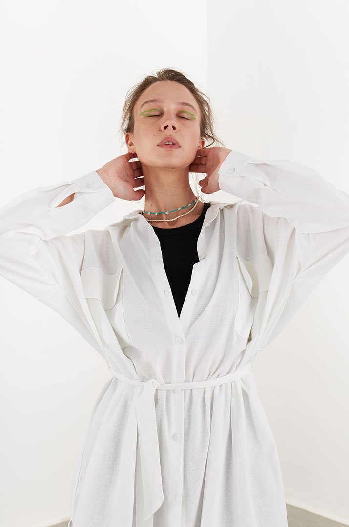White linen shirt "Irina Tydnyuk" White linen shirt "Irina Tydnyuk"