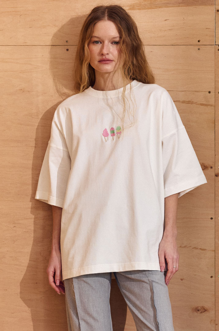 Футболка з вишивкою "ice cream"