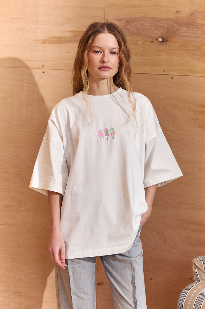 Футболка з вишивкою "ice cream"