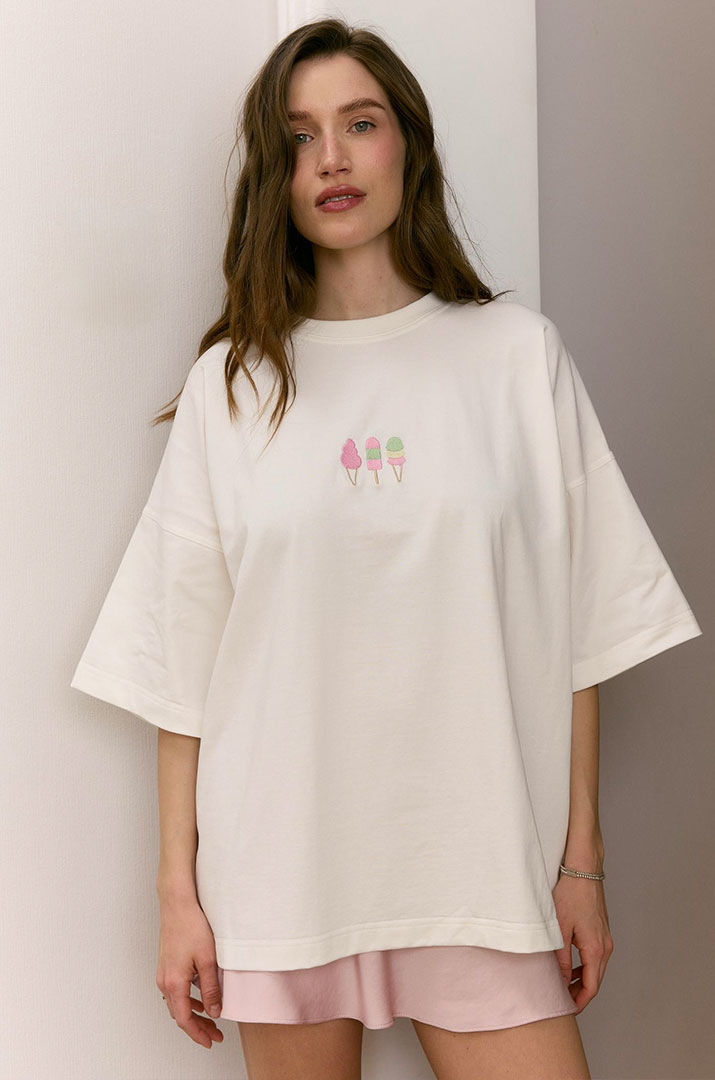 Футболка з вишивкою "ice cream"