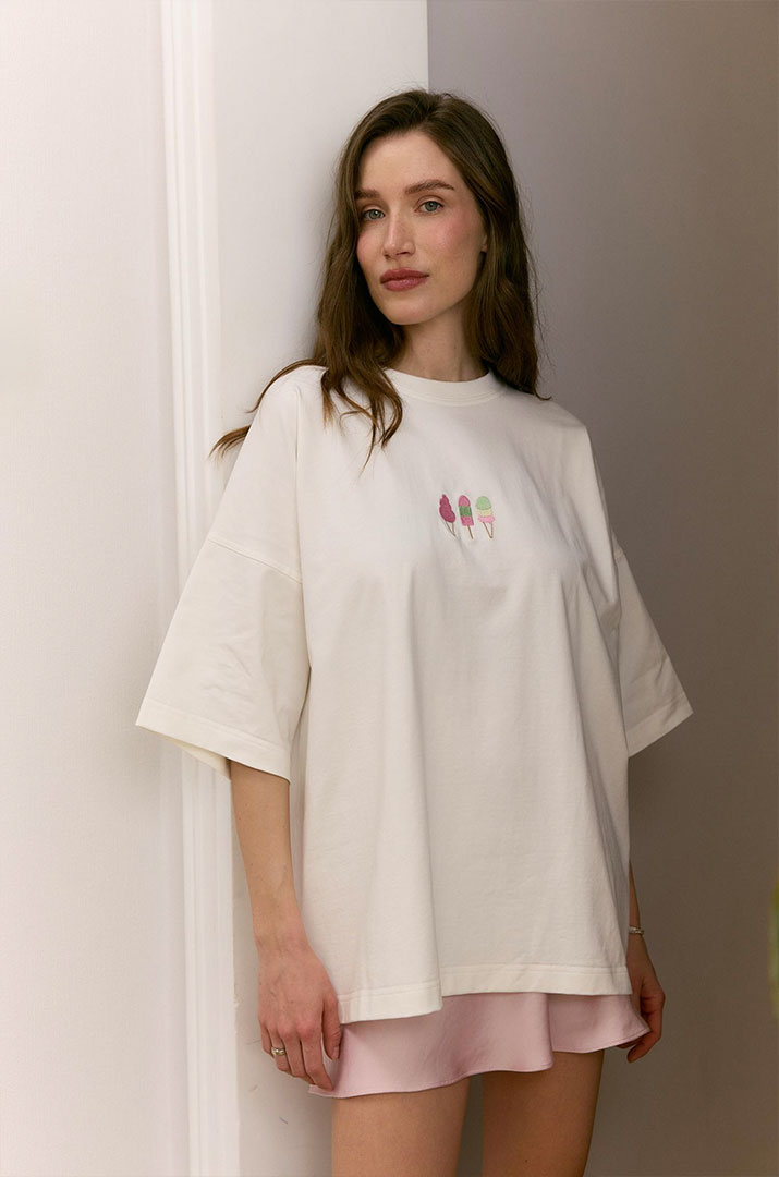 Футболка з вишивкою "ice cream"