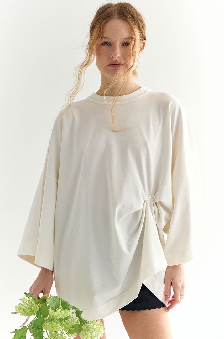 Футболка з драпіруванням