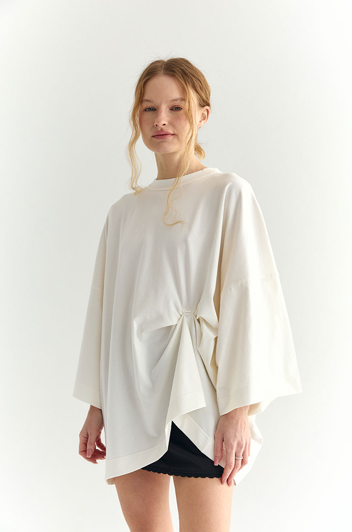 Футболка з драпіруванням