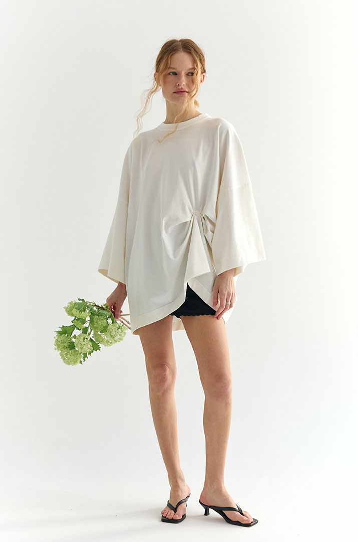 Футболка з драпіруванням