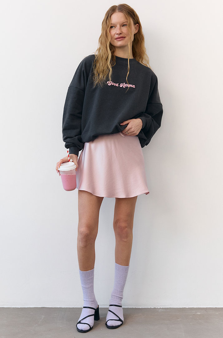 Спідниця міні сатин