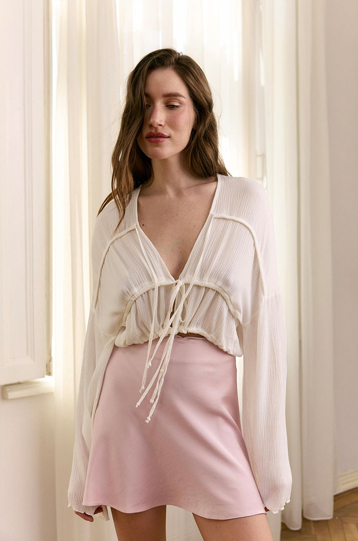 Блуза на зав'язках