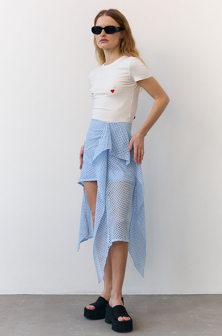 Спідниця асиметрична мереживо